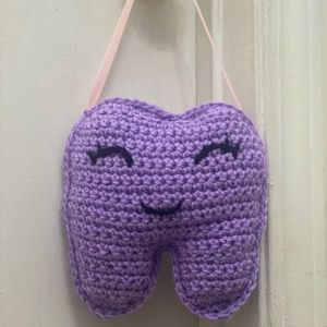 Crochet tooth fairy pillow